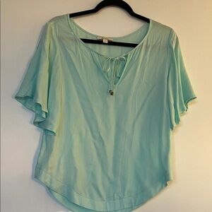 Ella Moss Light Blue Tie-Front Blouse